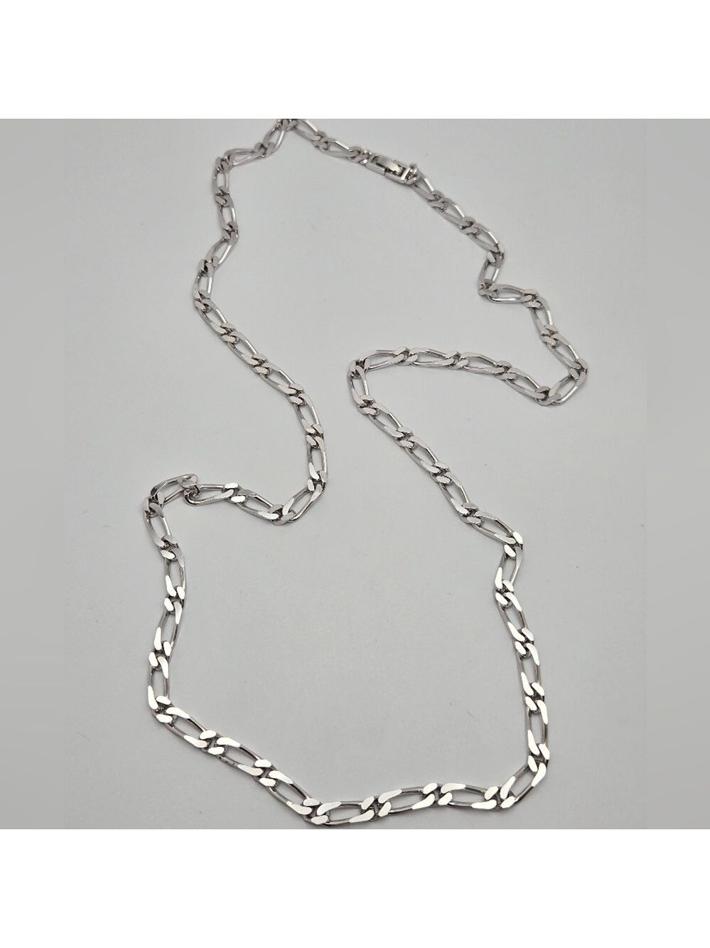 Monet Figaro Chain Necklace Silver Plated 30''